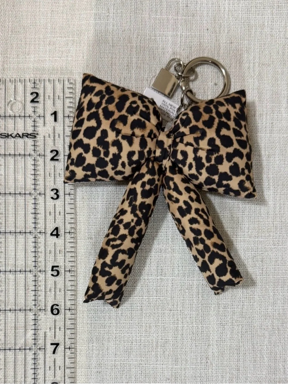 Leopard Print Bow Keychain - NWT